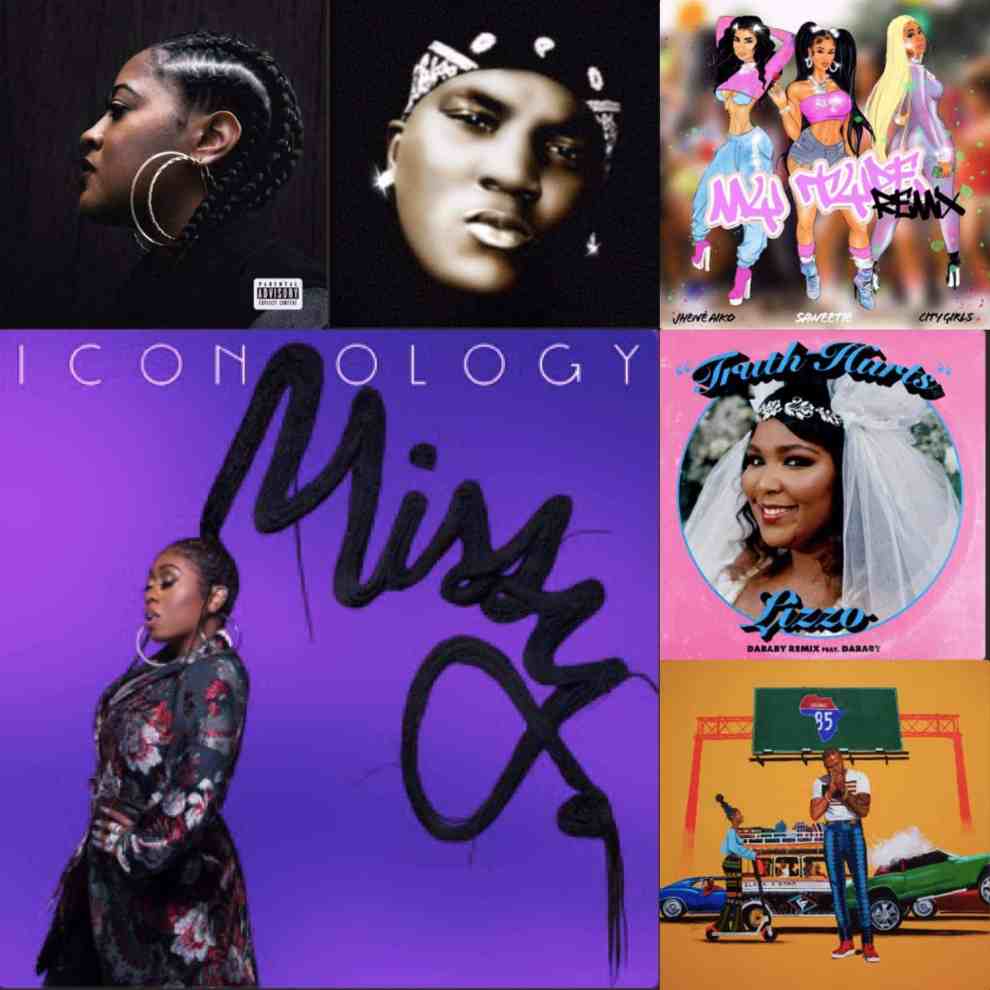 Collage of New music album covers