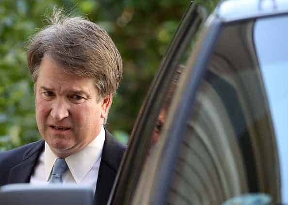brett kavanaugh leaving a car