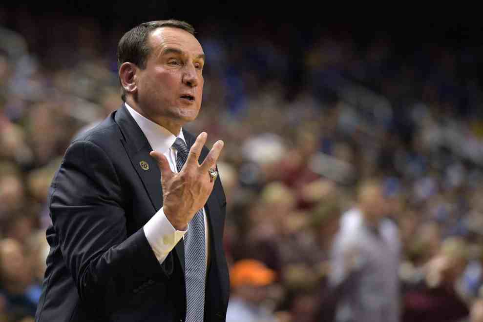 Duke Head Coach Mike Krzyzewski