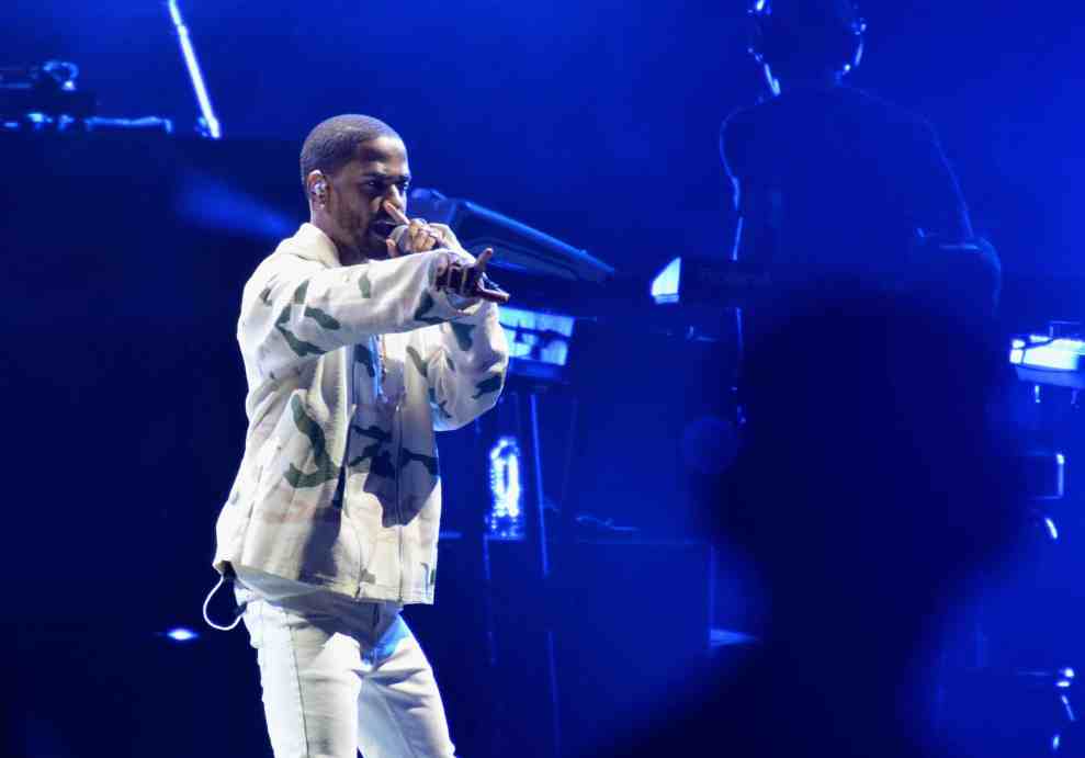 Big Sean performing on stage