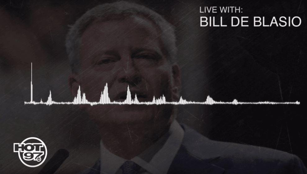 Mayor Bill de Blassio on Ebro in the morning