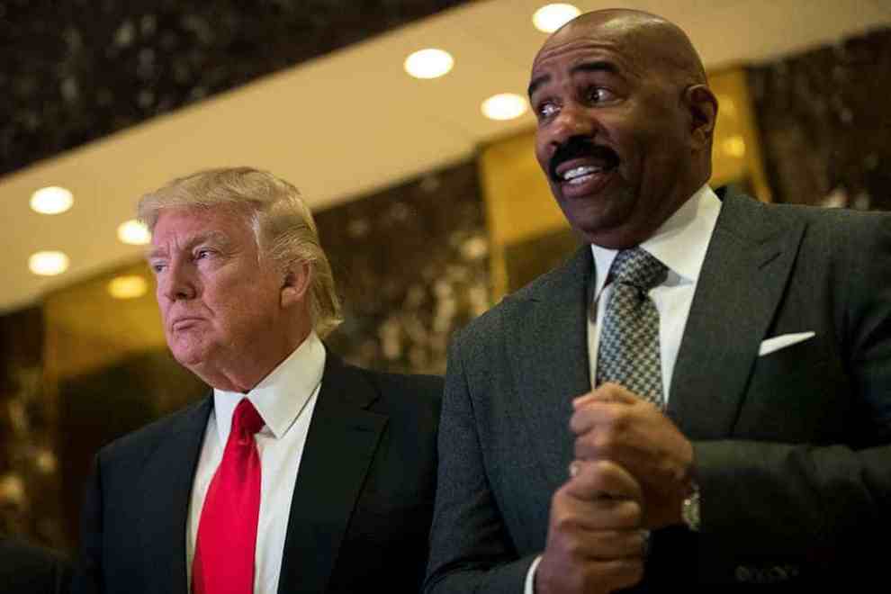 President Trump and Steve Harvey