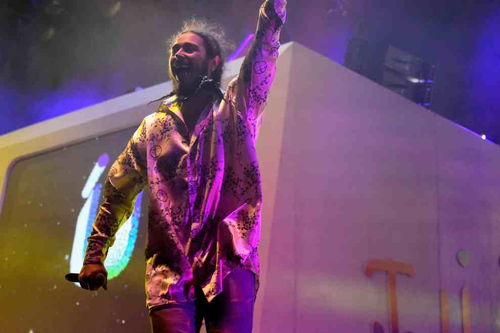 Post Malone performing