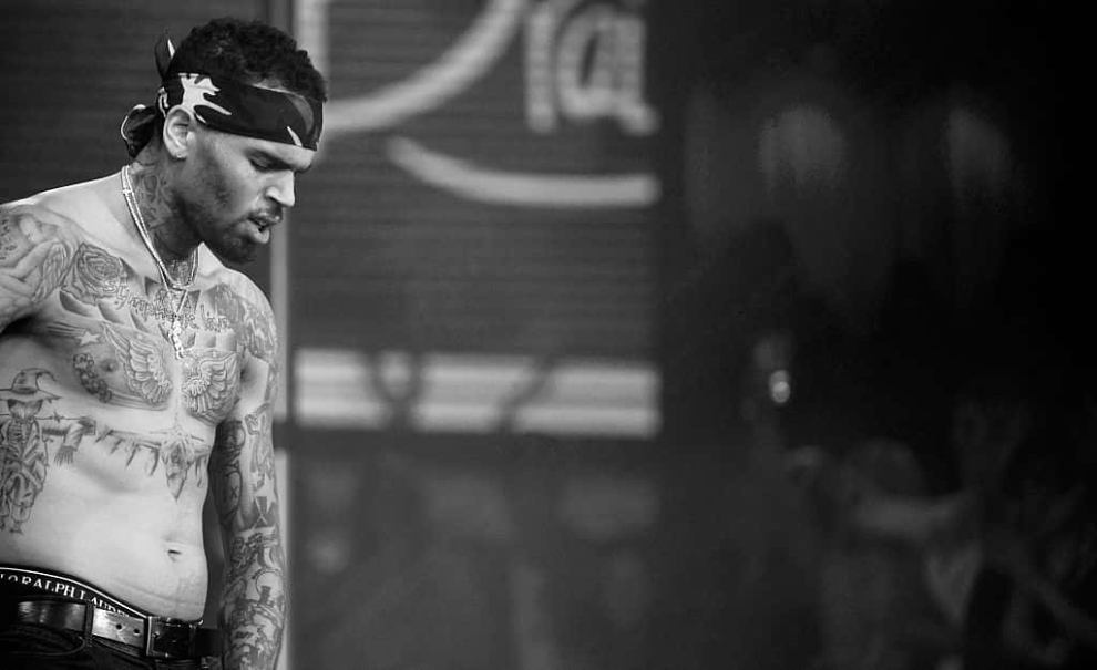 Chris Brown performing