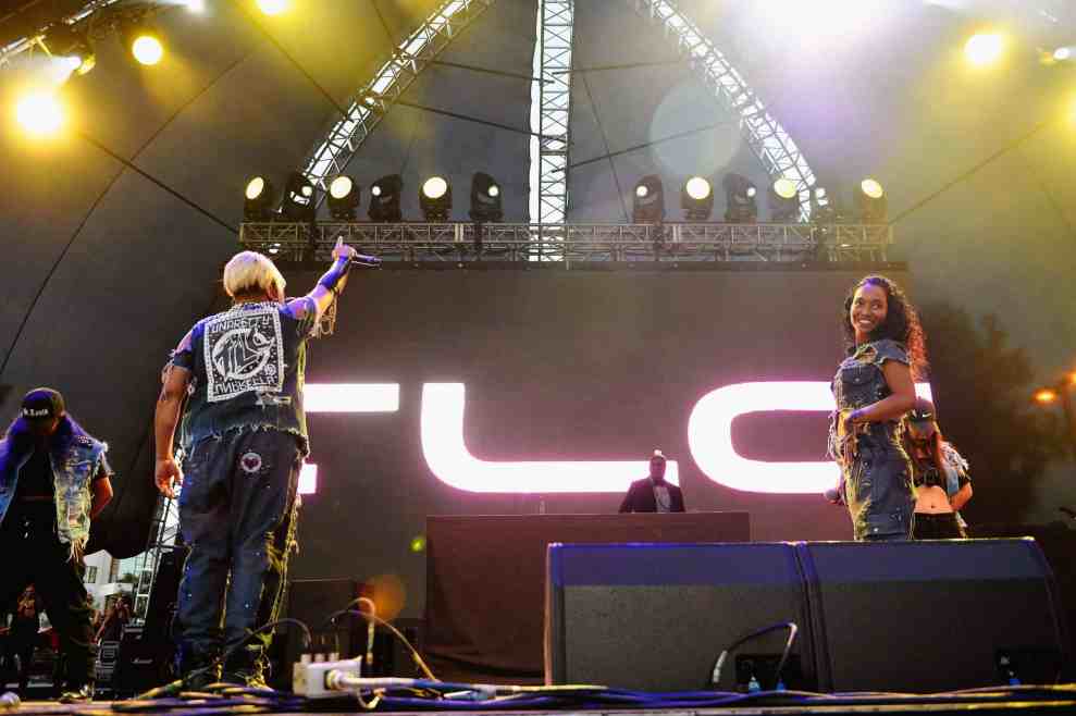 TLC performing on stage