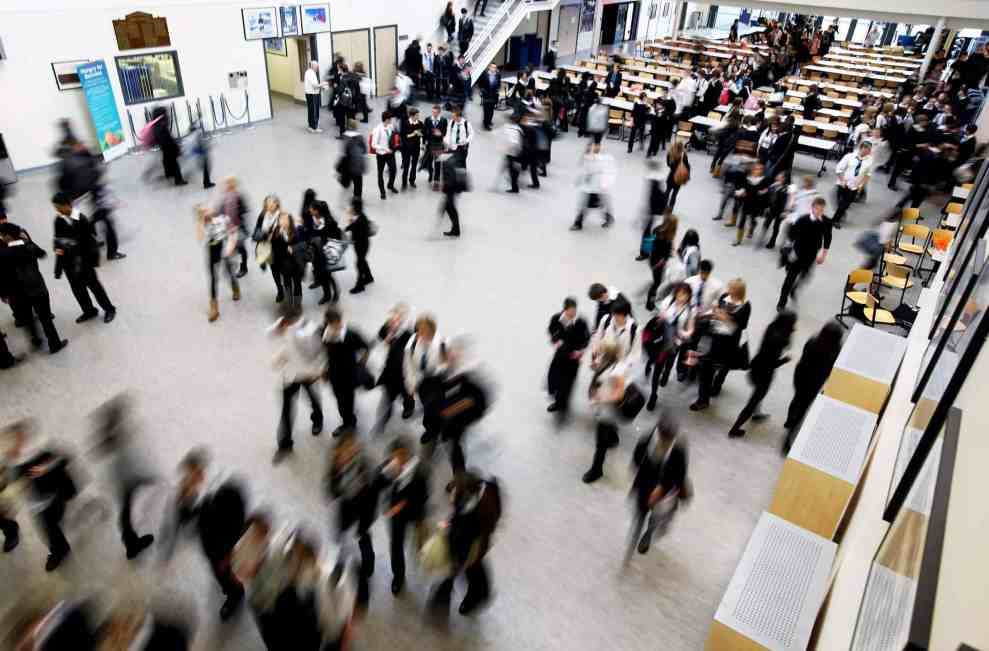 Crowd of people at Williamswood High School