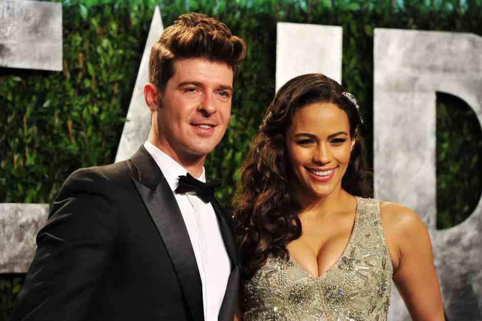 Robin Thicke and Paula Patton