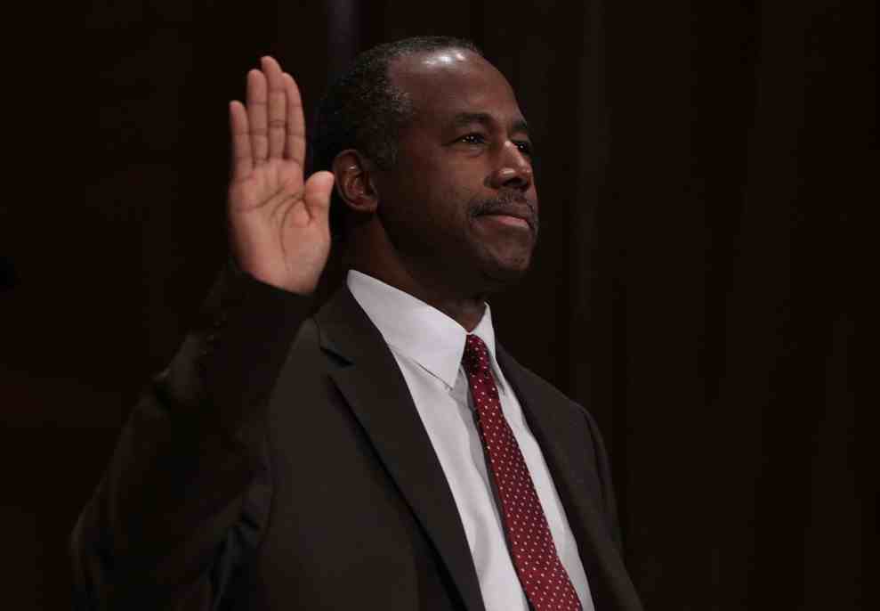 Ben Carson swearing oath