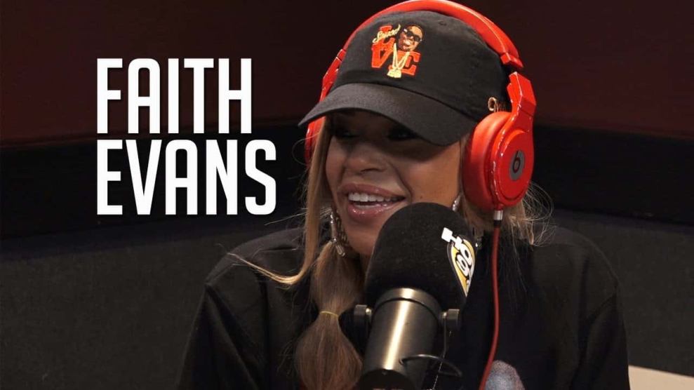 Faith Evans at Hot 97 Studio