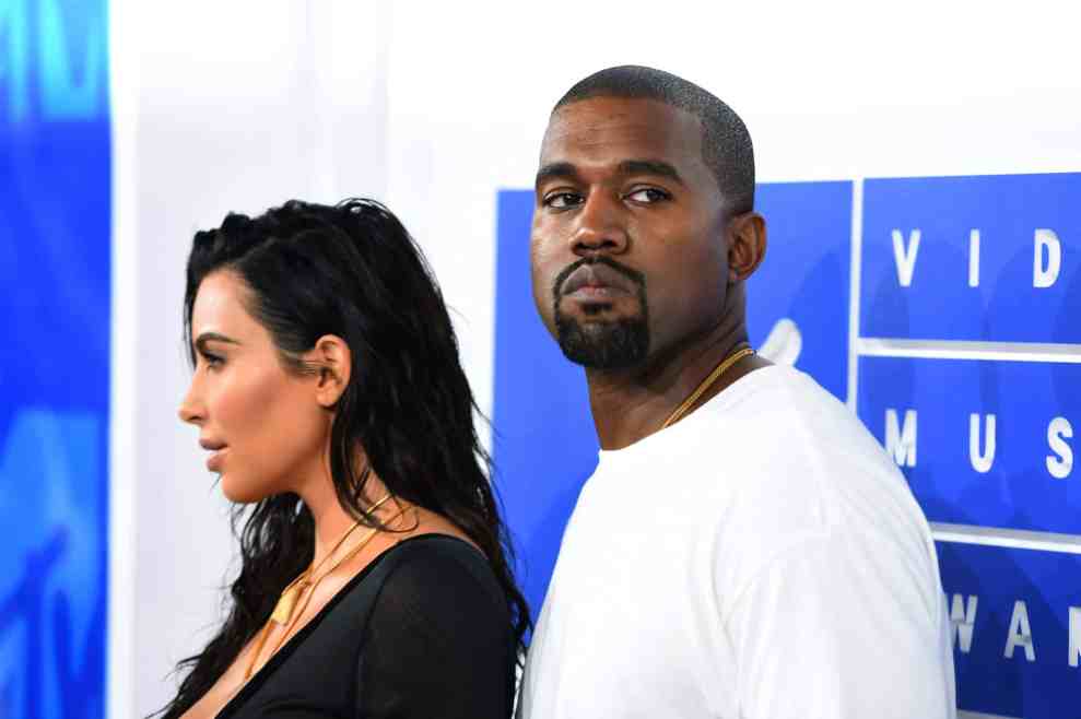 Kim Kardashian and Kanye West at MTV Video Music Awards