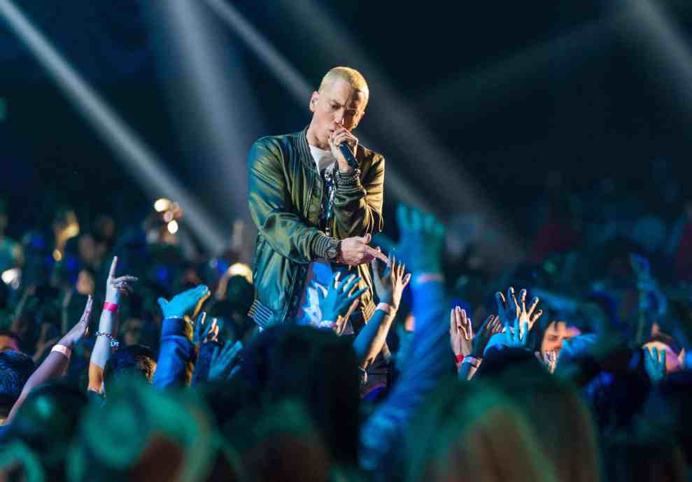 Eminem performing