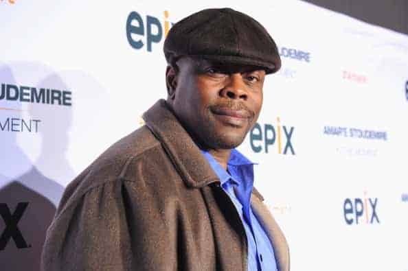 Patrick Ewing in front of epix background