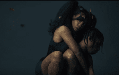 Still from video 'Love Galore" by SZA ft. Travis Scott