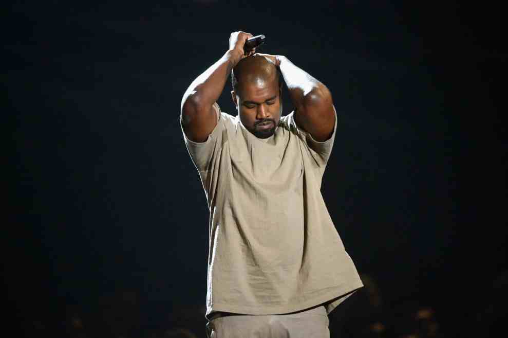 Kanye West performing