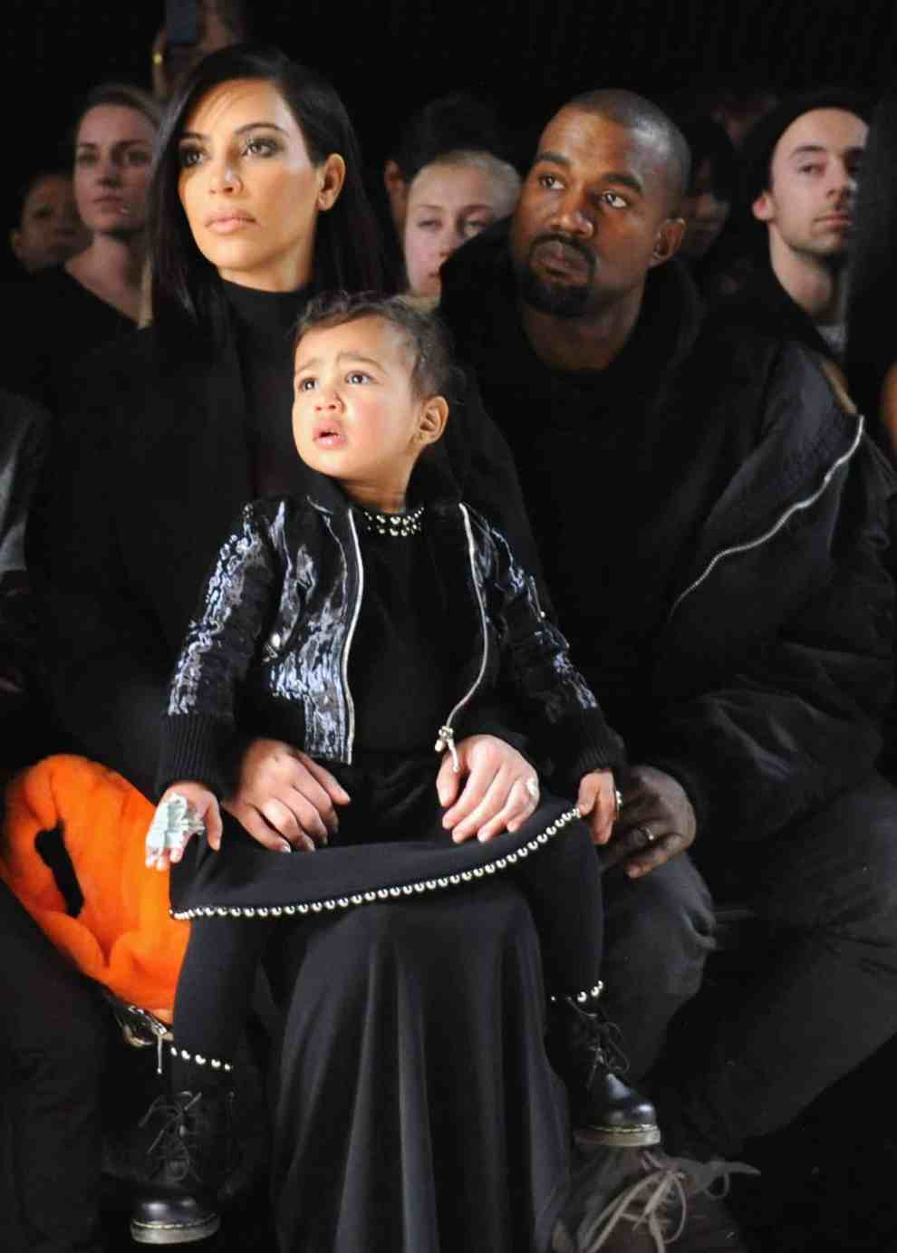Kim Kardashian North West and Kanye West
