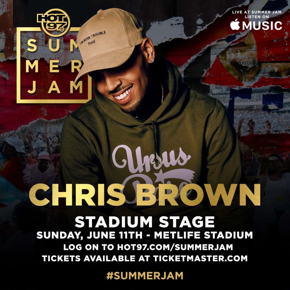 Hot 97 Summer Jam Chris Brown - Stadium Stage |Sun. Jun. 11 Metlife Stadium Login to hot97.com #summerjam