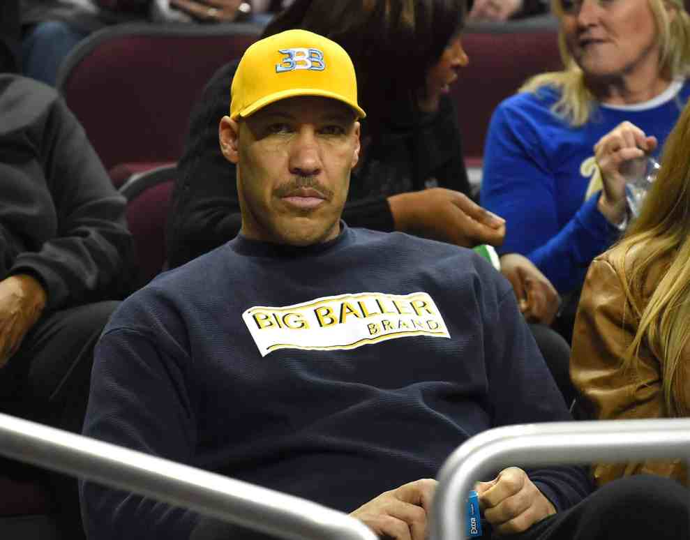 Lavar Ball attending a basketball game