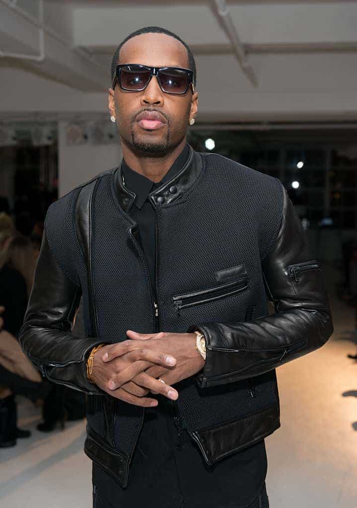 Safaree 'SB' Samuels attends the Julianna Bass fashion show during Mercedes-Benz Fashion Week Fall 2015