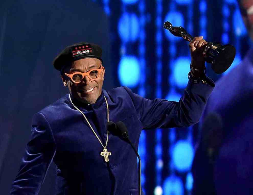 Spike Lee accepting honorary Oscar