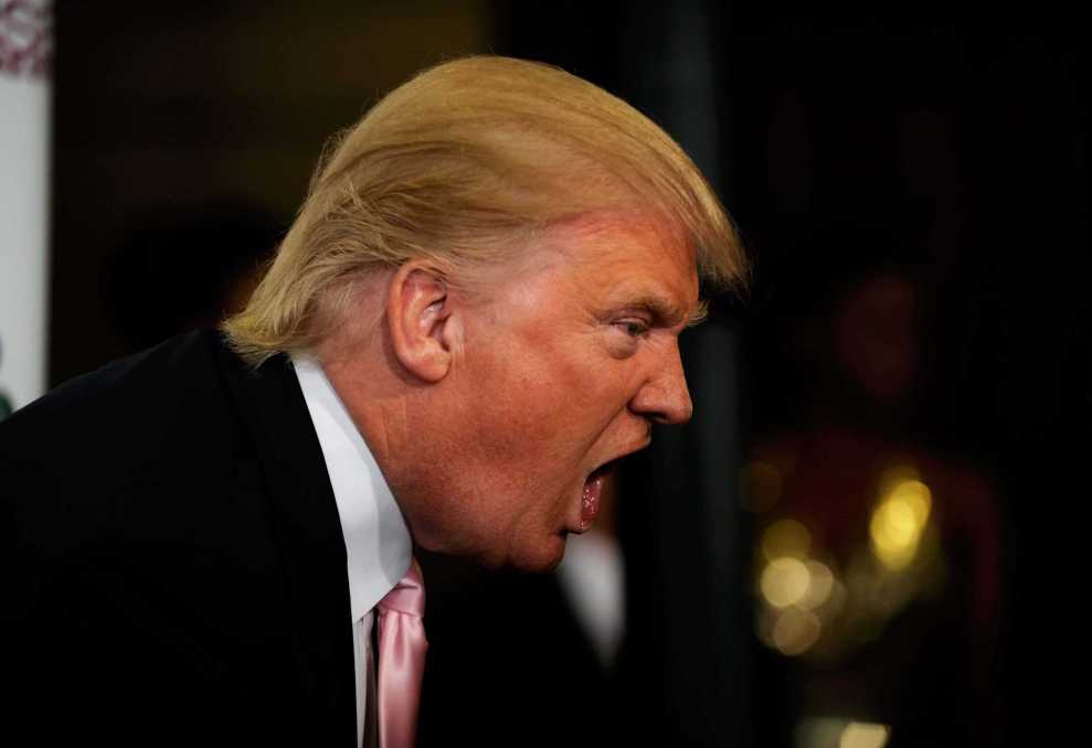 Donald Trump arrives at the 2012 Miss Universe Pageant on December 19