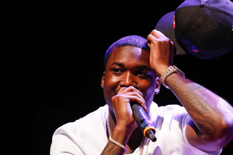 Meek Mill talks at CRWN A Conversation With Elliott Wilson & Meek Mill event at Gramercy Theatre on July 2