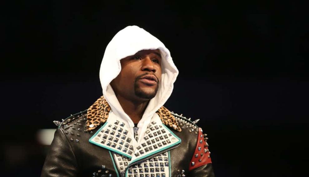 Floyd Mayweather Jr attending Gervonta Davis v Liam Walsh at The Copper Box