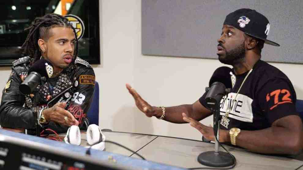 Vic Mensa with Funk Flex in Hot 97 Studio