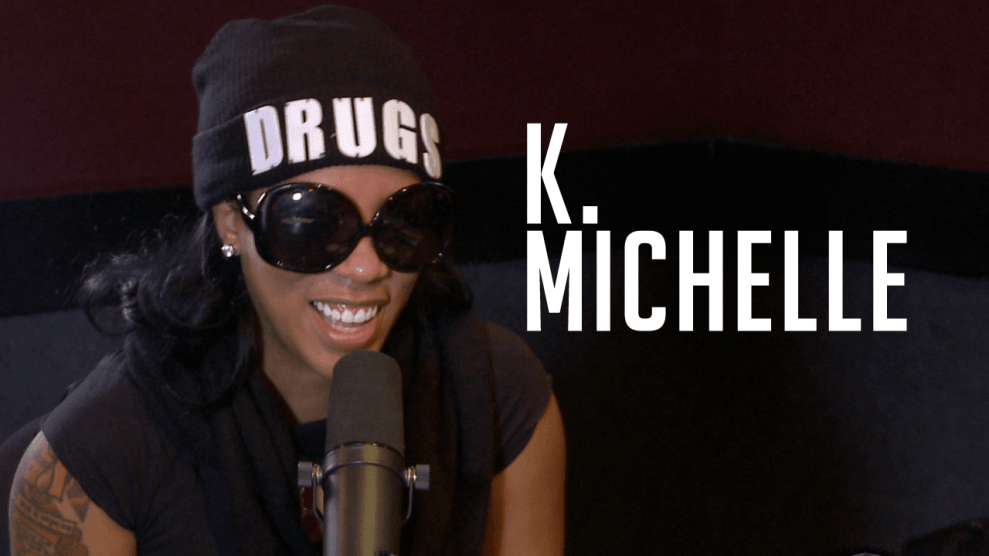 K Michelle in Hot 97 Studio