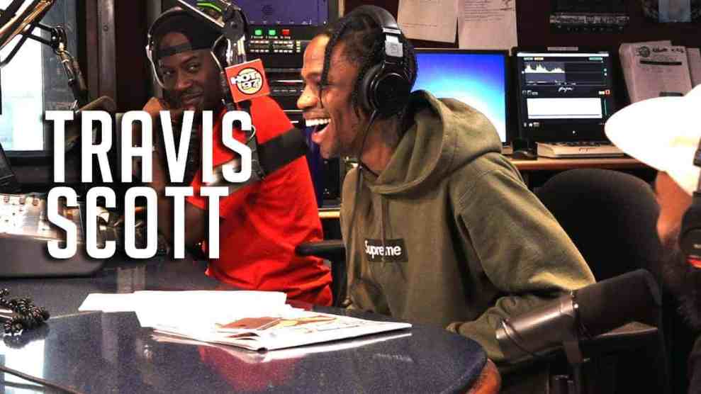 Travis Scott in Hot 97 Studio