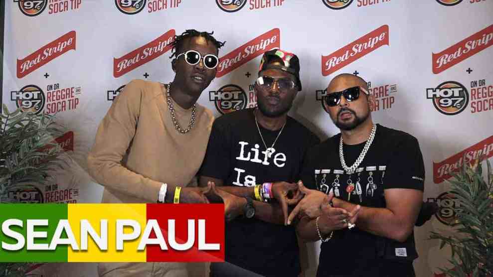 Sean Paul stopped by the Red Stripe Lounge backstage at On Da Reggae and Soca Tip
