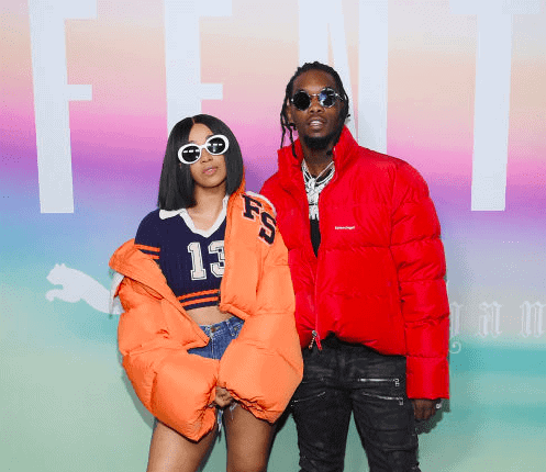 Cardi B and Offset of Migos arrive at Save to Board FENTY PUMA by Rihanna Spring/Summer 2018 Collection