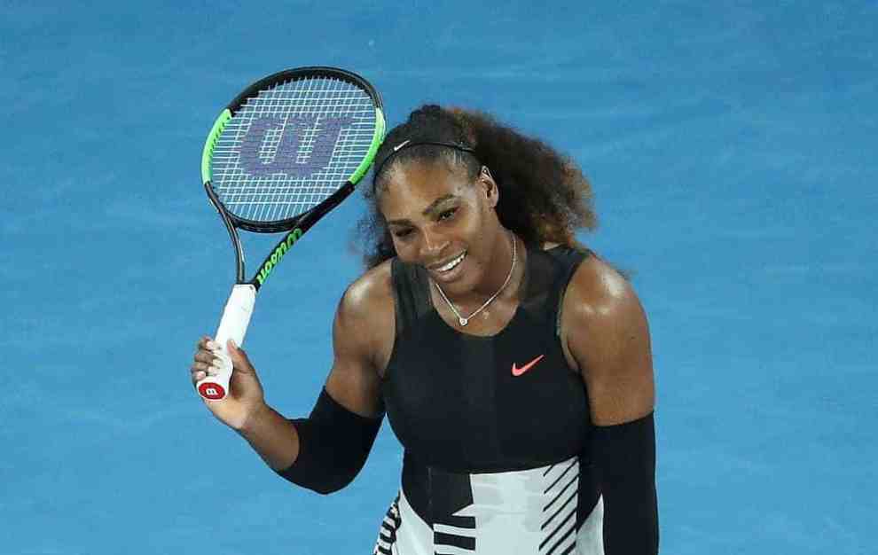 Serena Williams celebrates point during 2017 Australian Open - Day 4