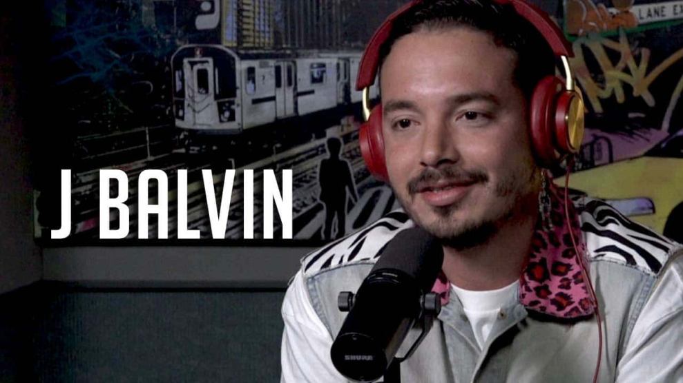 J Balvin in Hot 97 Studio