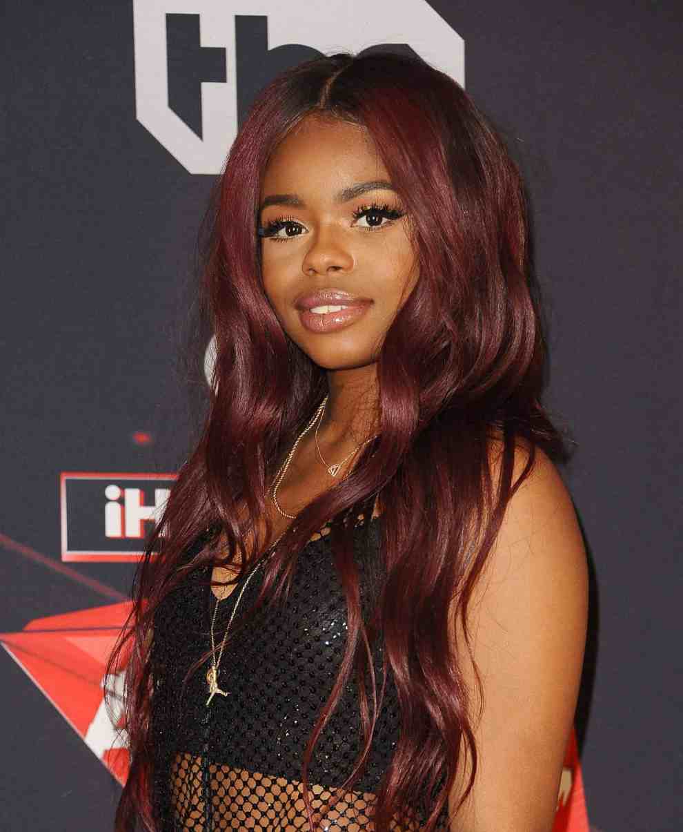 Dreezy poses in the press room at the 2017 iHeartRadio Music Awards