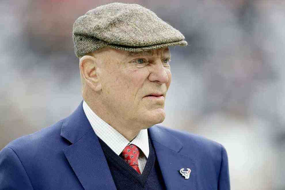Houston Texans owner Bob McNair walks on the field prior to AFL Wild Card Round - Oakland Raiders v Houston Texans 2017
