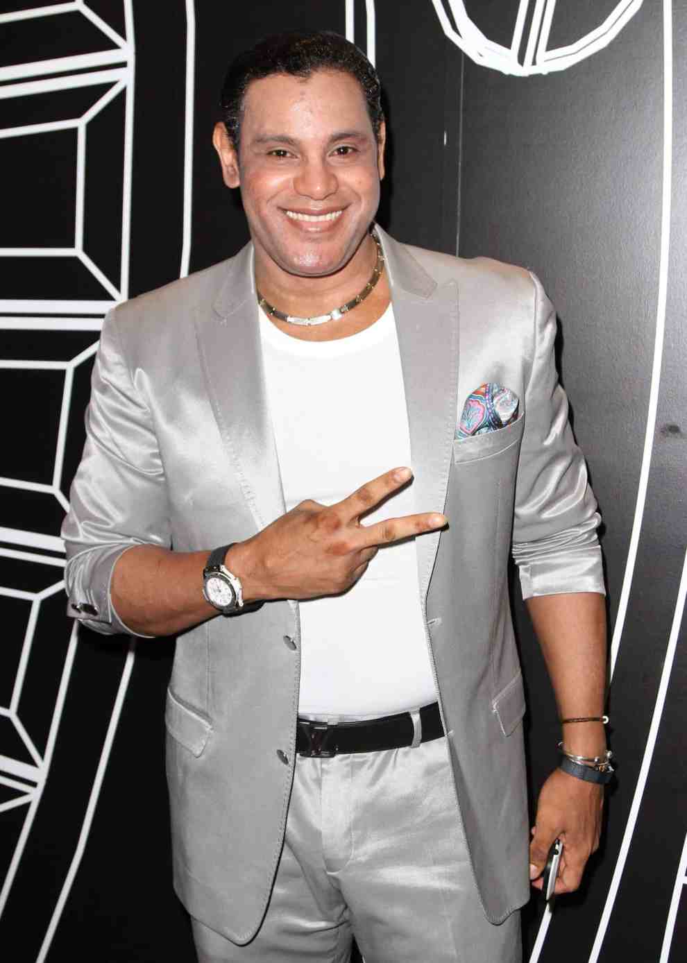 Sammy Sosa attends the Mana concert at AmericanAirlines Arena on May 11