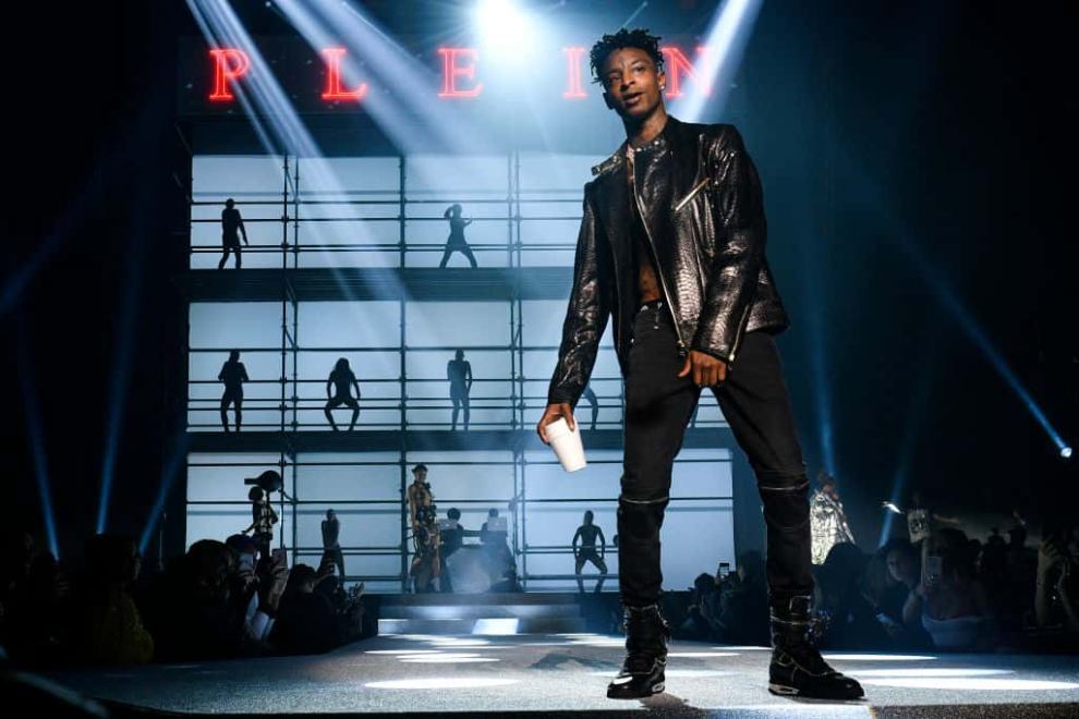 21 Savage walks the runway at the Philipp Plein fashion show September 2017 - New York Fashion Week: The Shows