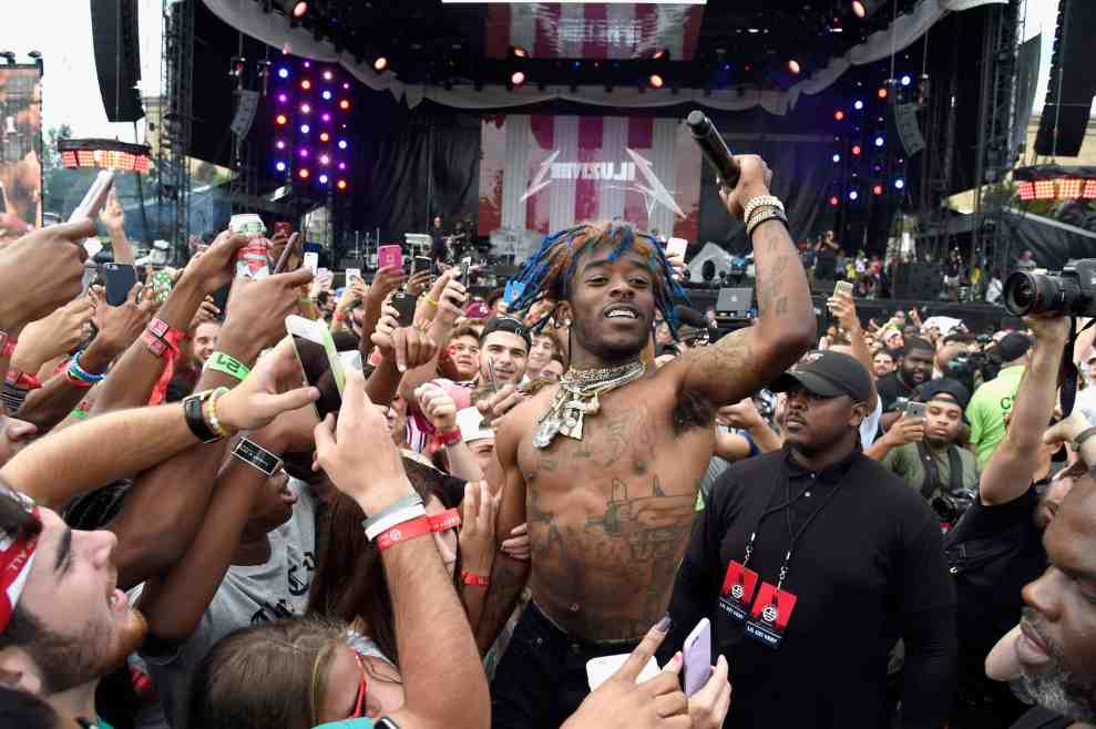 Lil Uzi Vert performs in the crowd during the 2016 Budweiser Made in America Festival - Day 1