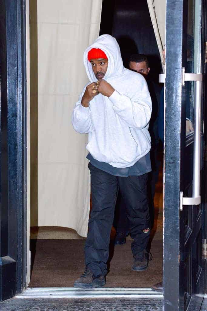 Kanye West seen out and about in Manhattan on December 18
