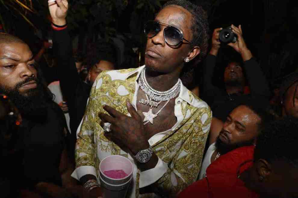 Young Thug aka 'Sex' celebrates Futures birthday at Versace Mansion on November 17