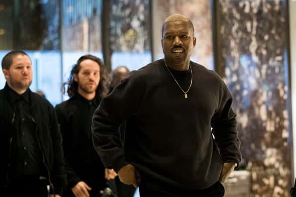 Kanye West arrives at Trump Tower December 13