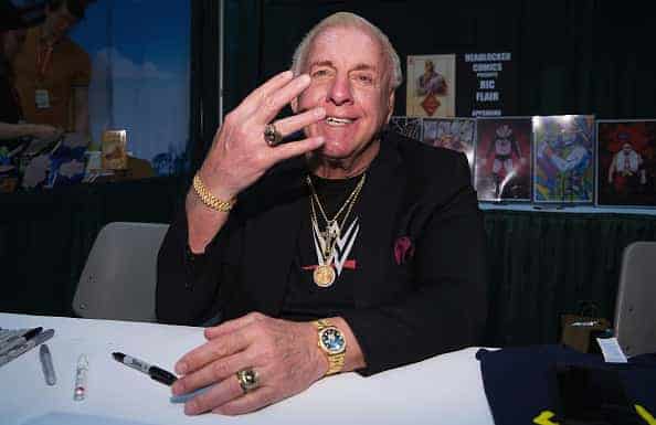 Ric Flair signing autographs
