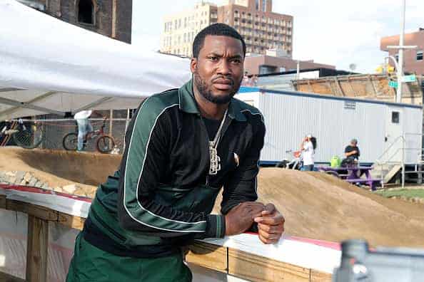 Meek Mill attends his  'Wins & Losses' Album Release Party at Velosolutions Pumptrack on July 21
