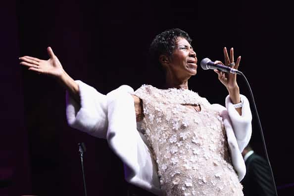Aretha Franklin performing