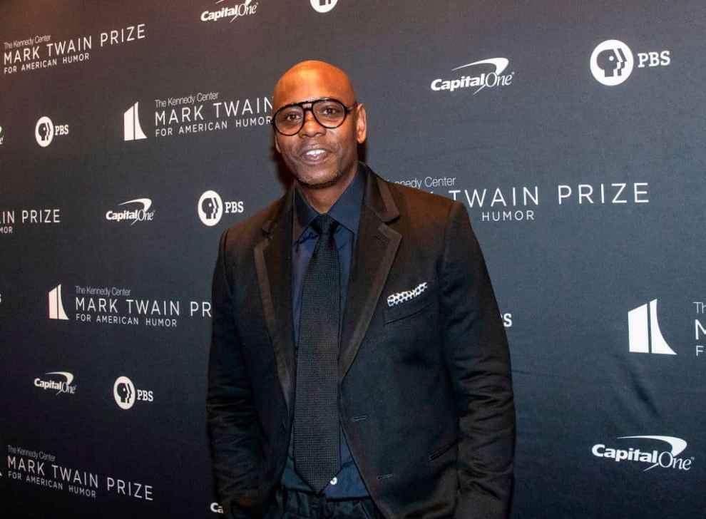 Comedian Dave Chappelle arrives at the Kennedy Center for the Mark Twain Award for American Humor on October 27