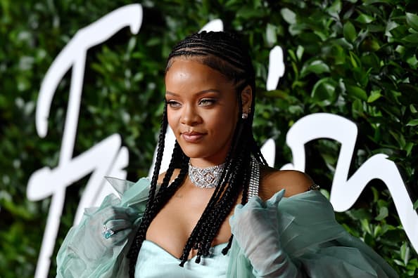 Rihanna arrives at The Fashion Awards 2019 held at Royal Albert Hall on December 02