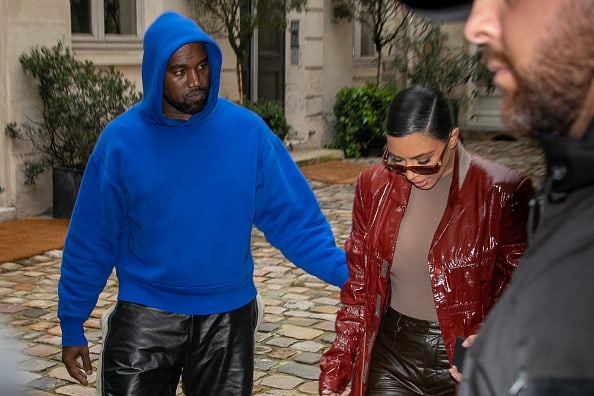 Kim Kardashian West and Kanye West are seen on March 02