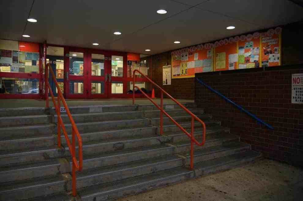 Entrance to a school building