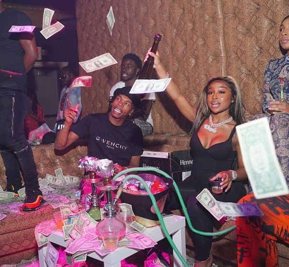 Lil Baby and Jayda Cheaves attend Allure Monday Nights at Allure Gentlemen's Club on August 17