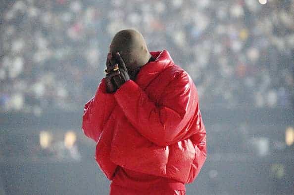 Kanye West is seen at ‘DONDA by Kanye West’ listening event at Mercedes-Benz Stadium on July 22